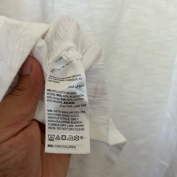 Chico’s White 3/4 Sleeve Cotton lightweight Blouse top size XL - Picture 8 of 8